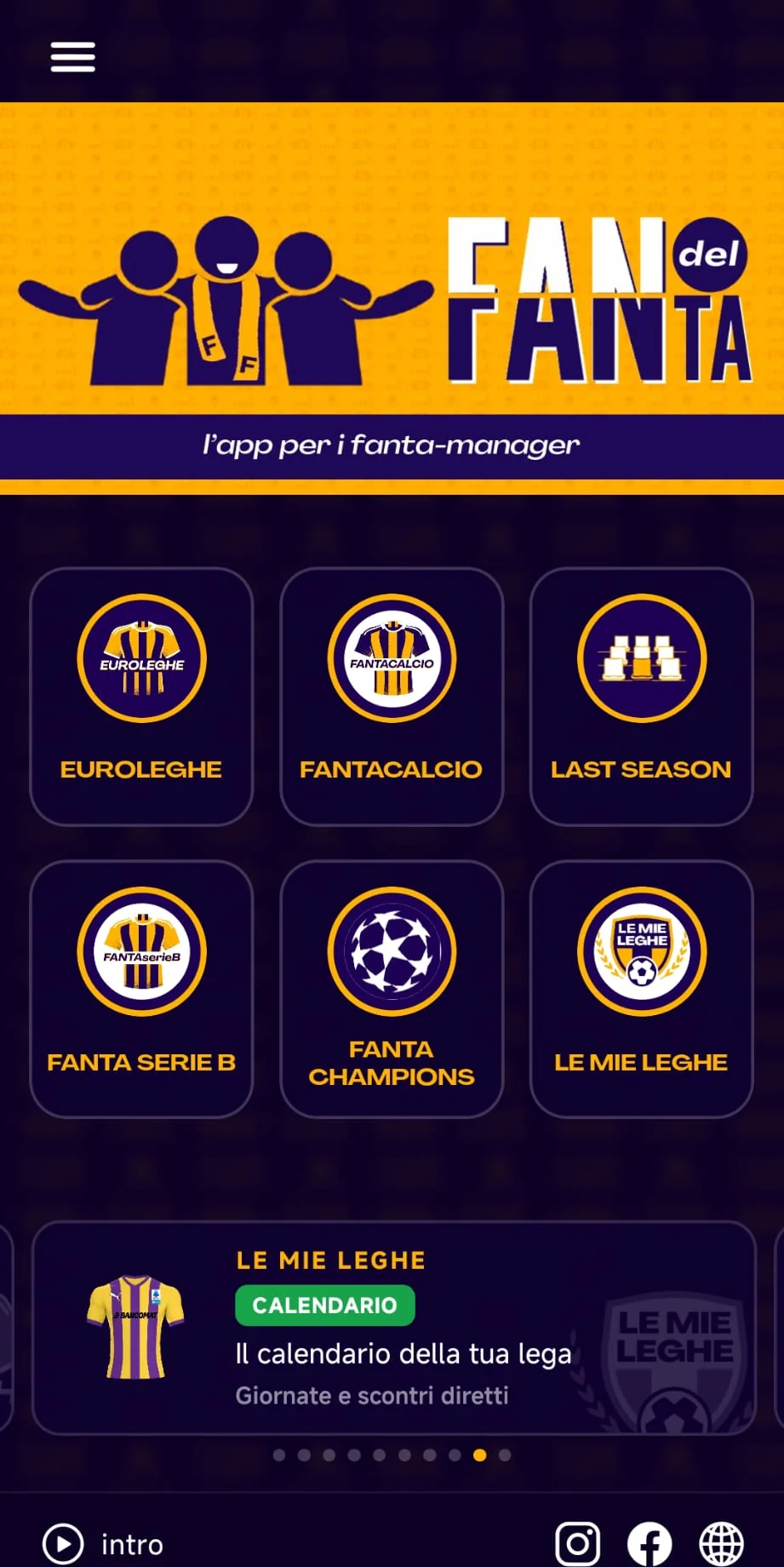 La home di Fan del Fanta
